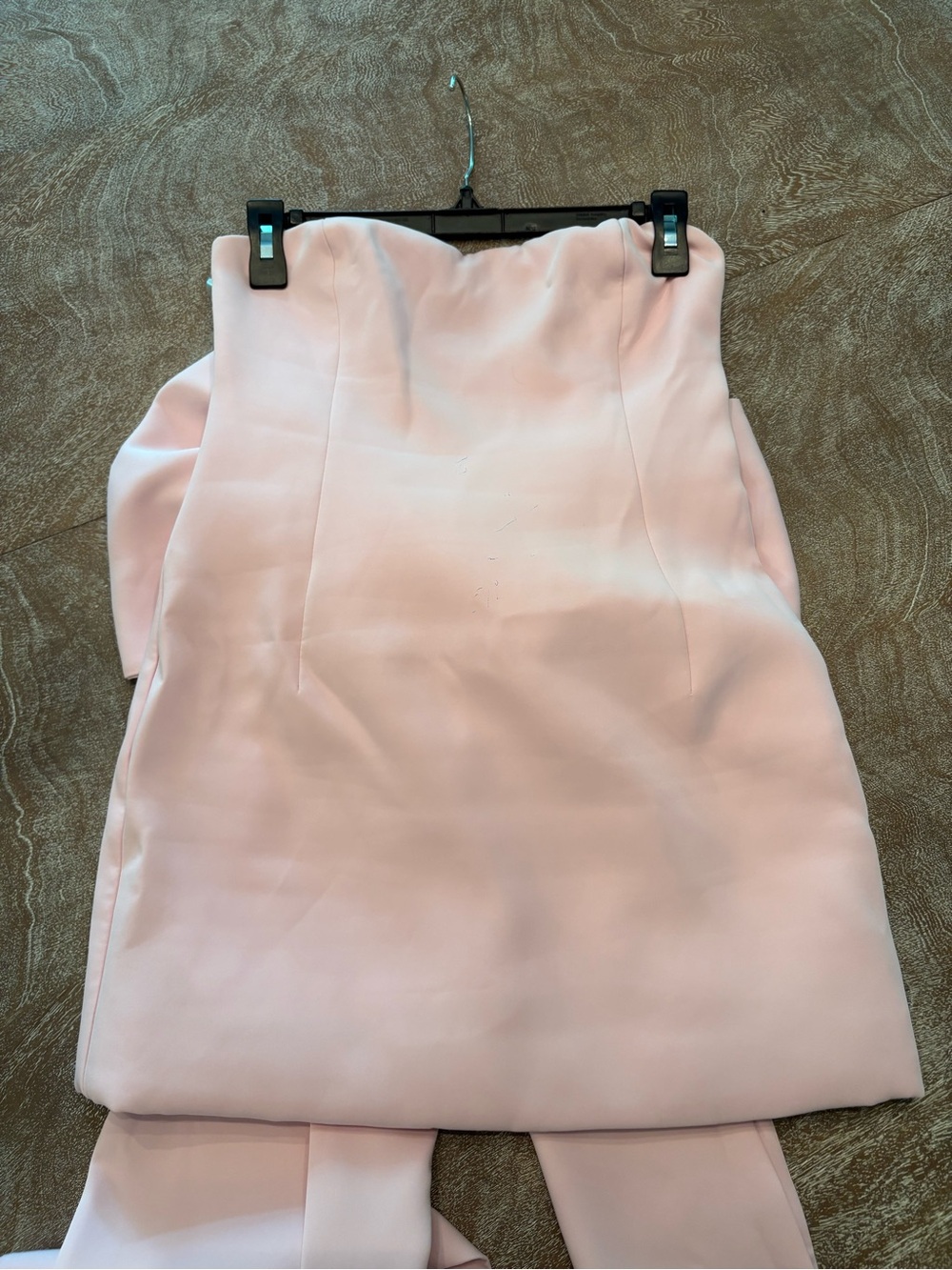 MESHKI Rose Strapless Bow Mini Dress | Powder Pink | Size S